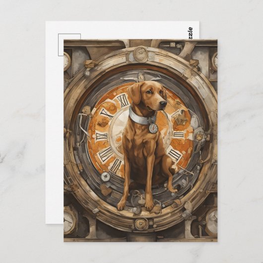 Carte Postale Chien à vapeur (Devant / Derrière)