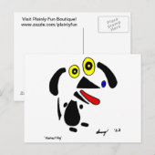 Carte postale Chien Abstrait (Devant / Derrière)
