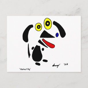 Carte postale Chien Abstrait