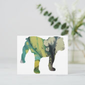 Carte Postale Chien Abstrait Silhouette (Debout devant)
