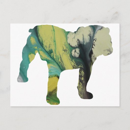 Carte Postale Chien Abstrait Silhouette (Devant)