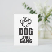 Carte Postale Chien Aimant Gang (Debout devant)