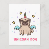 Carte Postale Chien arc-en-ciel de Unicorne (Devant)