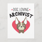 Carte Postale Chien archiviste (Devant)