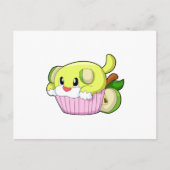 Carte Postale Chien avec gâteau (Devant)