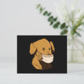 Carte Postale Chien avec masque facial (Debout devant)