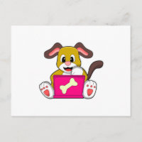 Chien avec ordinateur portable