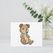 Carte Postale Chien avec sucré Lollipop (Debout devant)