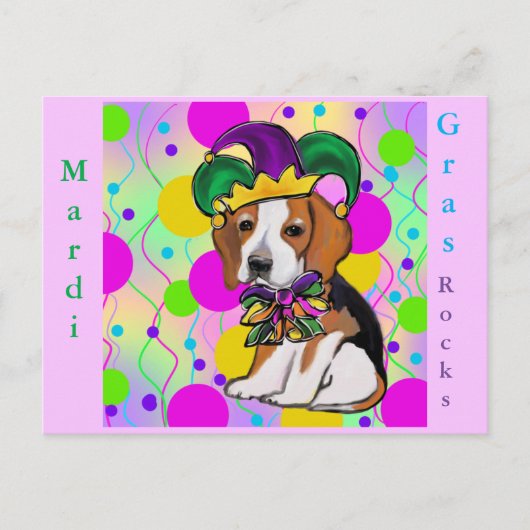 Carte Postale Chien beagle (Devant)