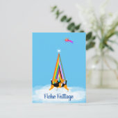 Carte Postale Chien Beagle à Noël (Debout devant)