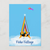 Carte Postale Chien Beagle à Noël (Devant)