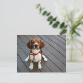 Carte Postale Chien Beagle Cutest Jamais (Debout devant)