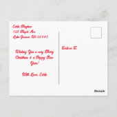 Carte Postale Chien berger allemand à Noël (Dos)