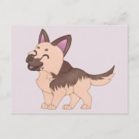 Chien berger allemand de Kawaii