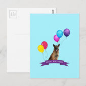 Carte Postale Chien berger allemand Joyeux anniversaire (Devant / Derrière)