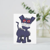 Carte Postale chien bleu (Debout devant)