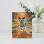 Carte Postale Chien bon thanksgiving (Debout devant)
