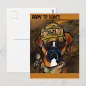 Carte Postale Chien Boxer (Devant / Derrière)