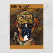 Carte Postale Chien Boxer (Devant)