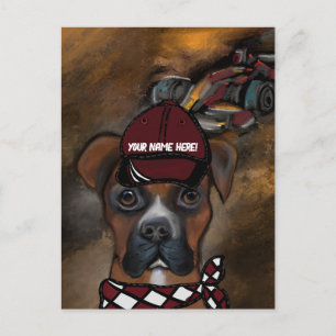 Carte Postale Chien Boxer