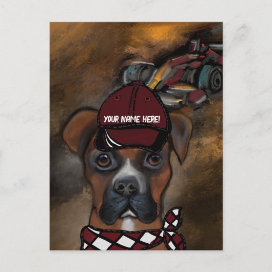 Carte Postale Chien Boxer (Devant)