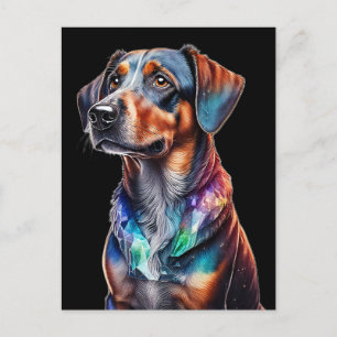 Carte Postale Chien Brown Crystal