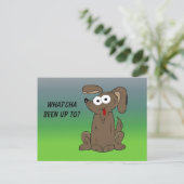 Carte Postale Chien caricaturé avec grands yeux (Debout devant)