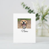 Carte Postale Chien chat photo ajouter le nom de l'animal de com (Debout devant)