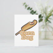 Carte Postale chien chaud au maïs (Debout devant)