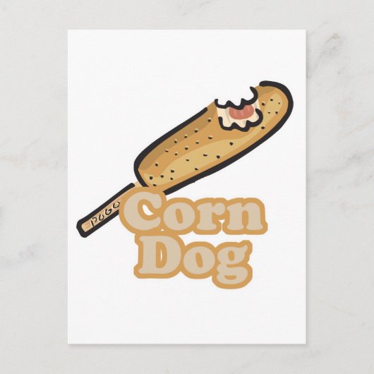 Carte Postale chien chaud au maïs (Devant)