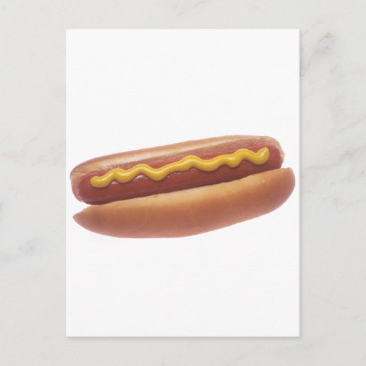 Carte Postale Chien chaud avec moutarde (Devant)