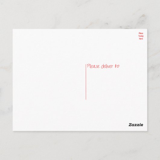 Carte Postale Chien chicot mignon Aimer Poodle noir Penser à vou (Dos)