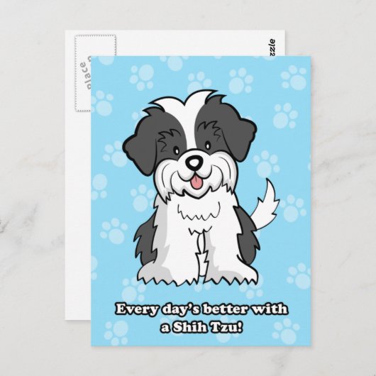Carte postale Chien Chien Chih Tzu (Devant / Derrière)