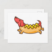 Carte Postale Chien Chien-Drôle chaud (Devant / Derrière)