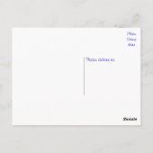 Carte Postale Chien chiite noir et blanc (Dos)