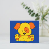 Carte Postale Chien chiot de l'enfant Yellow Orange Spot (Debout devant)