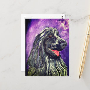 Carte Postale Chien Cocker Spaniel Blue Roan Peint