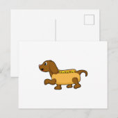 Carte Postale Chien comme Hotdog (Devant / Derrière)