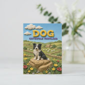 Carte Postale Chien Cotswold Terres Agricoles Moderne KlayKoo (Debout devant)