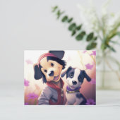 Carte Postale Chien Cute (Debout devant)