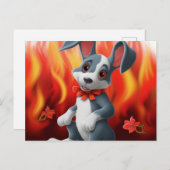 Carte Postale Chien Cute (Devant / Derrière)