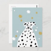 Carte Postale Chien dalmate - Illustration Abstraite Art (Devant / Derrière)