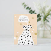 Carte Postale Chien dalmate mignon Abstrait Joyeux Anniversaire (Debout devant)
