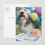 Carte Postale Chien d'anniversaire (Devant / Derrière)