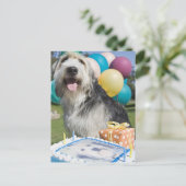 Carte Postale Chien d'anniversaire (Debout devant)