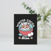Carte Postale Chien dans la Mug Festive pour Vibes de vacances - (Debout devant)