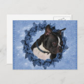 Carte Postale Chien de Boston Terrier (Devant / Derrière)