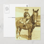 CARTE POSTALE CHIEN DE COWBOT / INVITATION (Devant / Derrière)