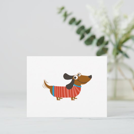 CARTE POSTALE CHIEN DE DACHSHSHING (Debout devant)
