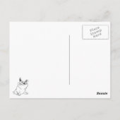 Carte Postale Chien de dessin (Dos)